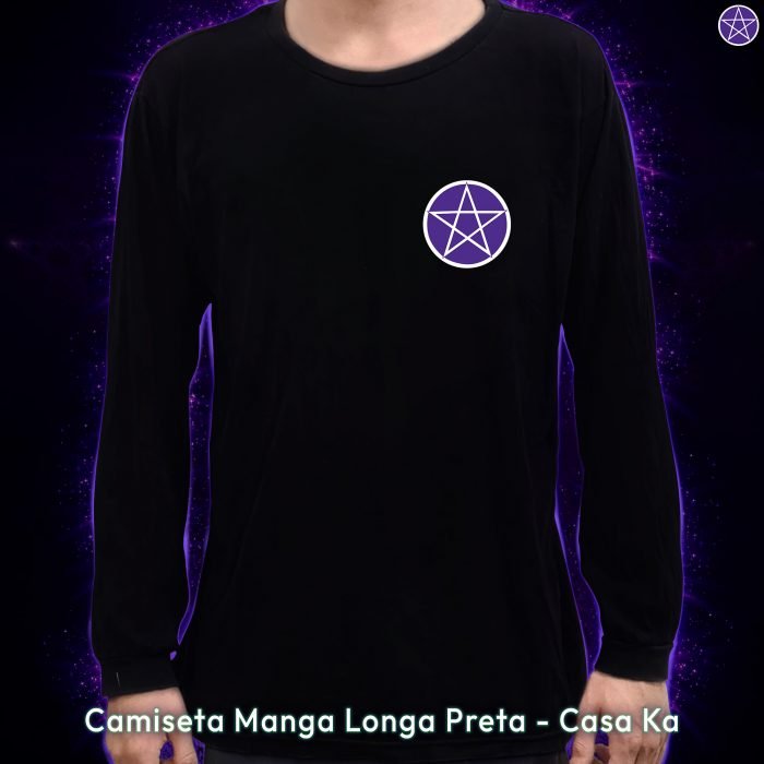 Camiseta Manga Longa Casa Ka Preta