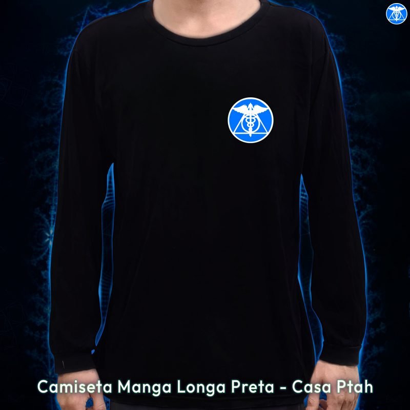 Camiseta Manga Longa Casa Ptah Preta