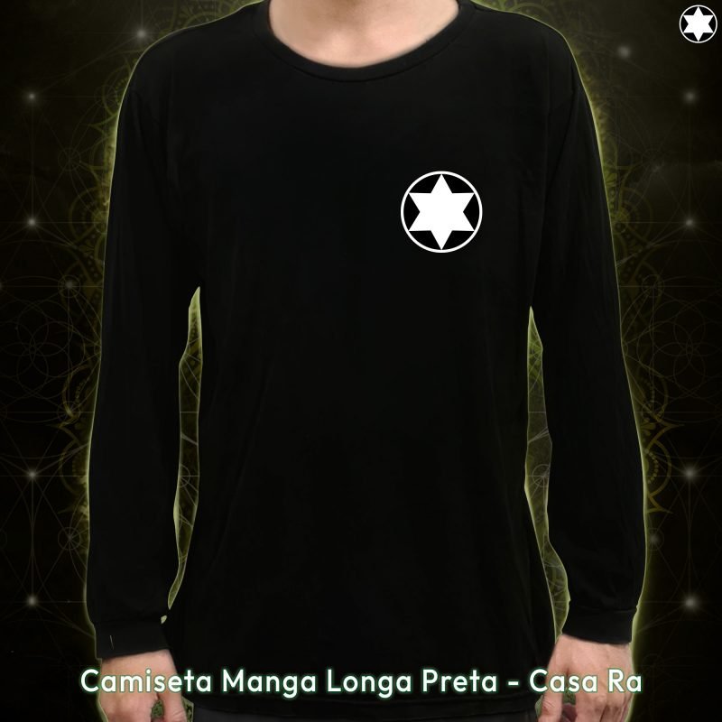 Camiseta Manga Longa Casa Ra Preta