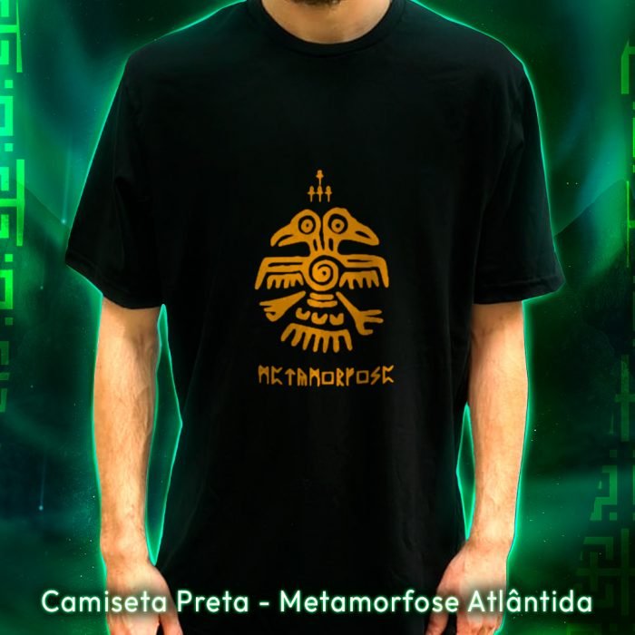 Camiseta Preta Metamorfose Atlântida