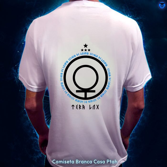 Camiseta Casa Ptah - Teralux Rúnico - Branca - Image 2