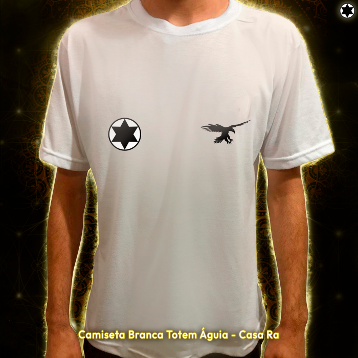 Camiseta Branca Totem Águia - Casa Ra