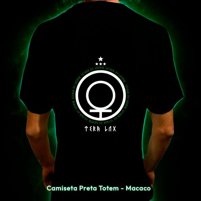 Camiseta Preta Totem Macaco - Casa Hu - Image 2