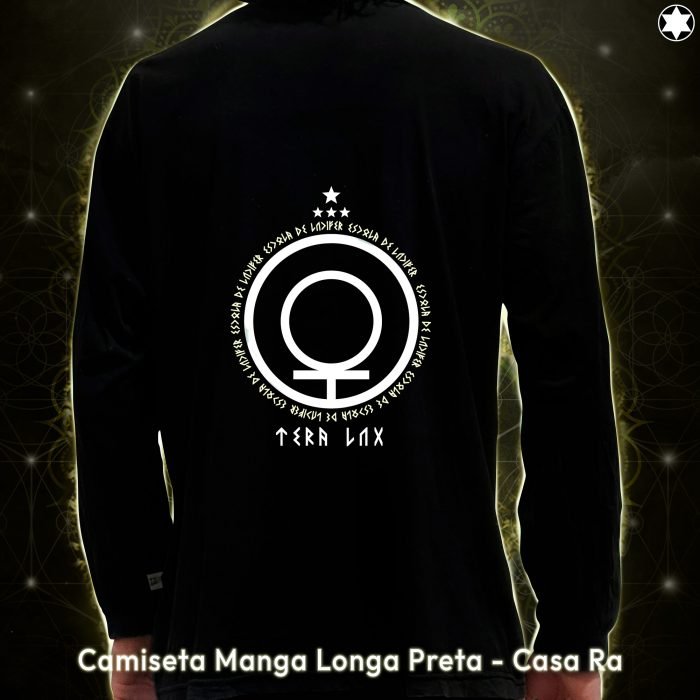 Camiseta Preta Manga Longa - Totem Águia - Casa Ra - Image 2